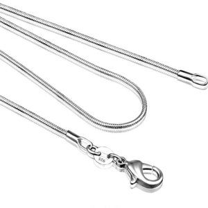 ****S925 Sterling Silver Snake Necklace